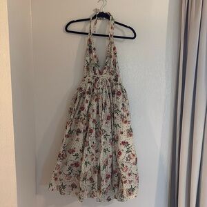 LAPIS Floral Print Halter Dress Size Large